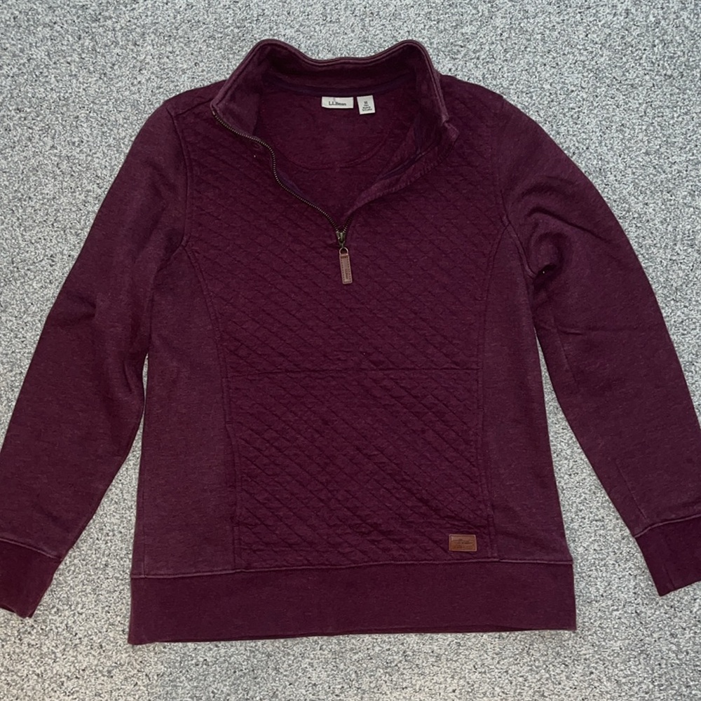 L.L. Bean Purple Cowl Neck Sweater